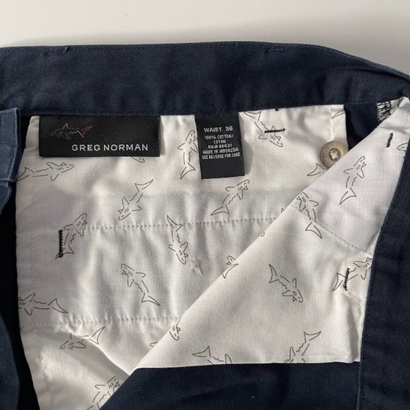 Greg Norman - Flat Front Shorts - Navy - Size 36 - Picture 3 of 5